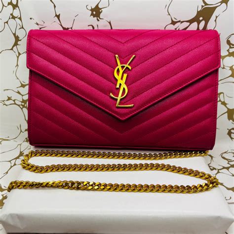 pochette yves saint laurent fucsia|ysl pouches.